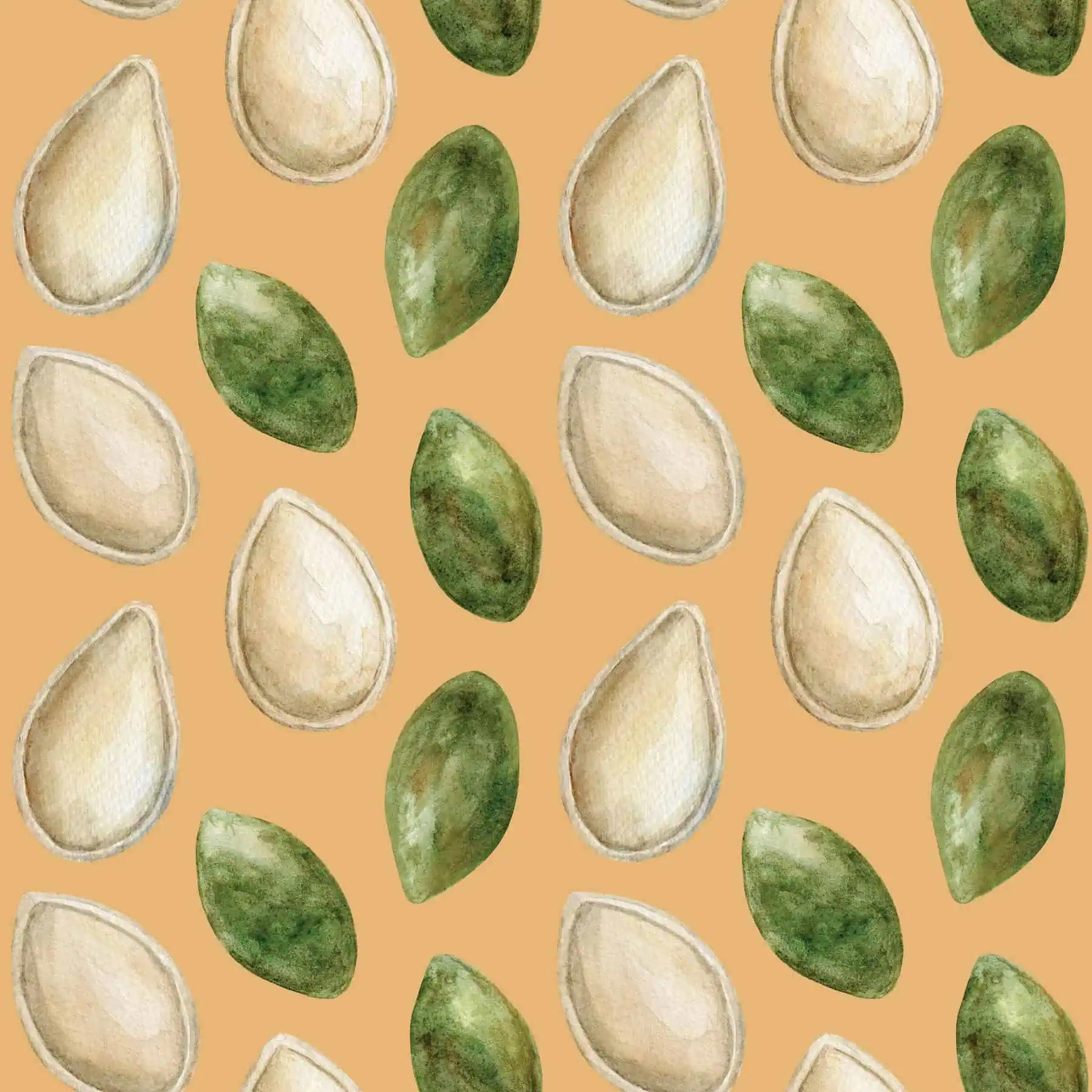 graphic of shelled and unshelled pumpkin seeds